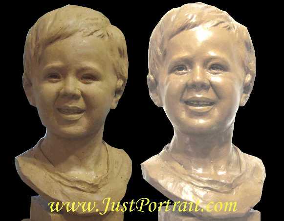 High quality molding resulting is almost exact duplicate of resin or bronze busts from original clay portraits