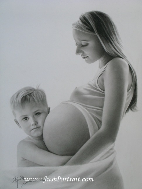 charcoal drawings of babies